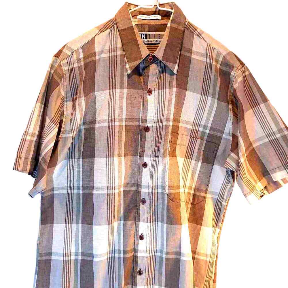 Untied Men's Button-Up Shirt Multicolor Plaid - M